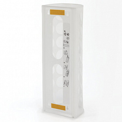 Держатель контейнер корзина XL для пакетов, мешков, бахил, 45х16х13 см, комплект крепежа, PREMIUM, 608283