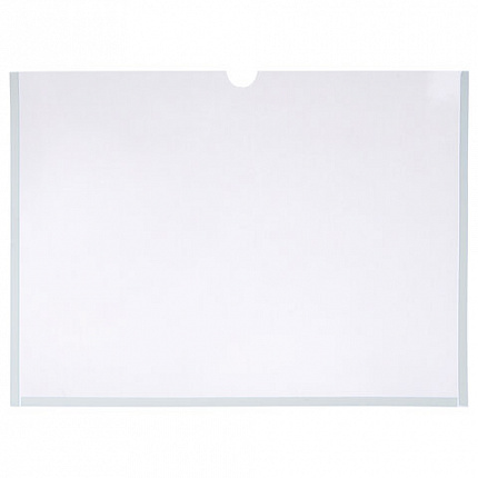 Карманы информационные самоклеящиеся, А4, горизонтальные, КОМПЛЕКТ 10 шт., ПЭТ, 0,3 мм, STAFF, 291281