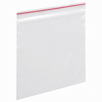 Пакеты с замком ZIP LOCK "зиплок", комплект 100 шт., 100х100 мм, ПВД, толщина 35 микрон, BRAUBERG, 606210