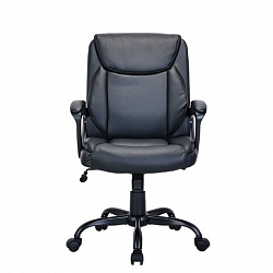 Кресло BRABIX "Forex EX-529", экокожа, разборное пятилучие, черное, 532980