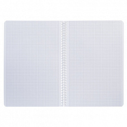 Тетрадь А4 80 л,. HATBER, гребень, клетка, Soft-touch ламинация, "Mist" (микс в спайке), 090095, 80Т4лВ1гр