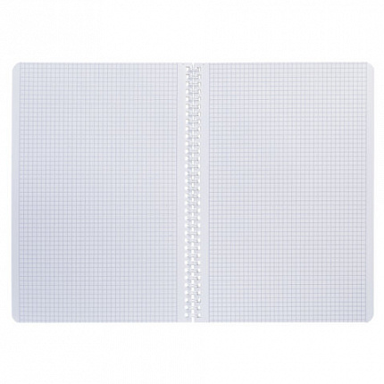 Тетрадь А4 80 л,. HATBER, гребень, клетка, Soft-touch ламинация, "Mist" (микс в спайке), 090095, 80Т4лВ1гр