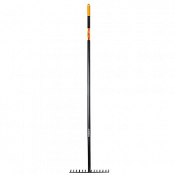 Грабли 14 зубьев цельнометаллические 35х10 см, ОБЩАЯ ДЛИНА 150 см, черенок сталь, RABBITEX (РАББИТЕКС) "LONG HANDLE", 700493