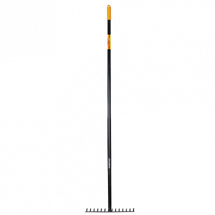 Грабли 14 зубьев цельнометаллические 35х10 см, ОБЩАЯ ДЛИНА 150 см, черенок сталь, RABBITEX (РАББИТЕКС) "LONG HANDLE", 700493