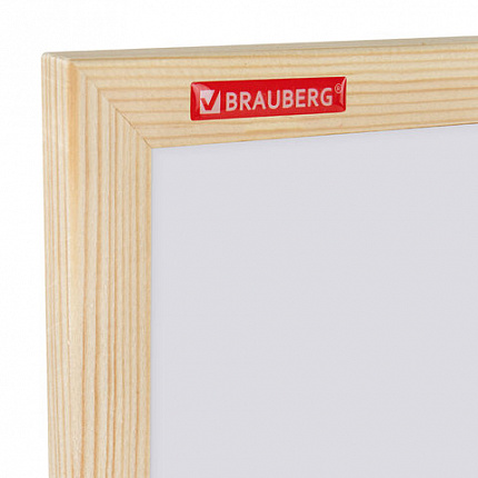Доска магнитно-маркерная 50х70 см, деревянная рамка, BRAUBERG "Wood", 238795
