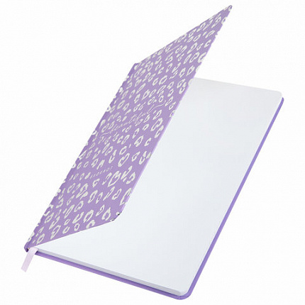 Блокнот с резинкой в клетку 96 л., А5 145х203 мм, твердая обложка с фольгой, BRAUBERG, "Leopard", 116329