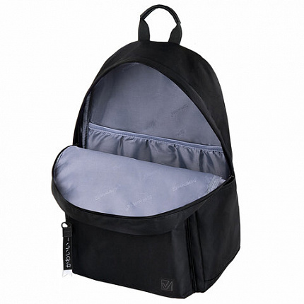 Рюкзак BRAUBERG FASHION CITY универсальный, карман-антивор, "Hamsters", черный, 44х31х16 см, 273840