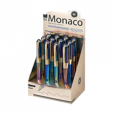 Ручка шариковая BRUNO VISCONTI "MONACO PEARL", СИНЯЯ, темно-синий корпус, линия 0,4 мм, 20-0125/84