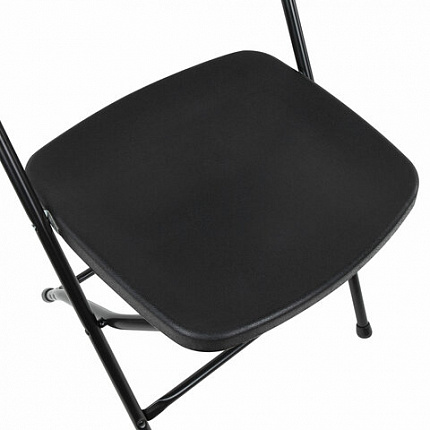 Стулья складные BRABIX "Golf CF-002", КОМПЛЕКТ 4 шт., черный каркас, пластик черный, 533030