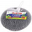Губка (мочалка) металлическая, сетчатая, 60 г, БОЛЬШАЯ, для посуды, гриля, плиты, LAIMA, 603105