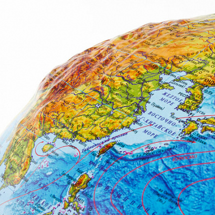 Глобус интерактивный + очки VR, физический / политический, GLOBEN, 32 см, рельефный, с подсветкой, INT13200290