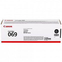 Картридж лазерный CANON (069BK) i-SENSYS LBP673Cdw/MF752Cdw и другие, черный, ресурс 2100 стр., ОРИГИНАЛЬНЫЙ, 5094C002
