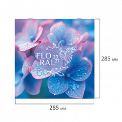Календарь настенный перекидной 2027 г., BRAUBERG, 12 листов, 28,5х57 см, "Floral", 118425