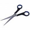 Ножницы BRAUBERG "Soft Grip", 165 мм, черно-синие, резиновые вставки, 3-сторонняя заточка, 230761