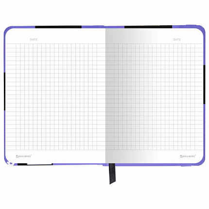 Блокнот с резинкой в клетку 96 л., МАЛЫЙ ФОРМАТ А6, 109х148 мм, твердая обложка, BRAUBERG, "Anime", 116336