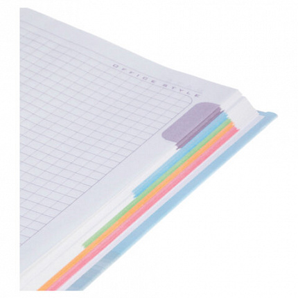 Блокнот А5 167х216 мм, 80 л., твёрдый, клетка, матовая ламинация, лак, блок 5 цв., HATBER, "Россия", 085282, 80ББ5лолВ130989