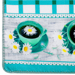 Салфетка из МИКРОФИБРЫ универсальная, 40х60 см, бирюзовая клетка, орнамент, 240 г/м2, BOOMHOUSE (БУМХАУС), 700879