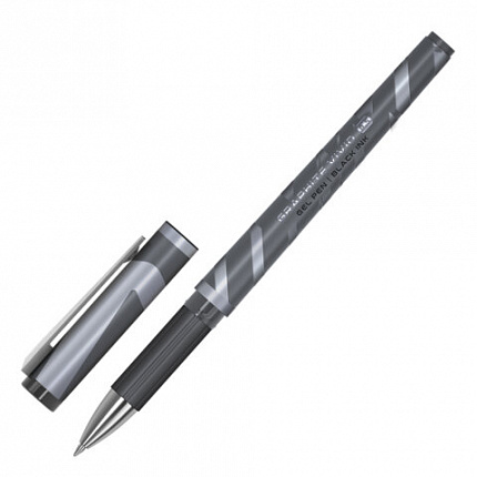 Ручка гелевая с грипом BRAUBERG "GRAPHITE VIVID", ЧЕРНАЯ, пишущий узел 0,5 мм, линия письма 0,35 мм, 144542