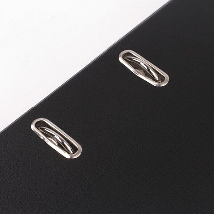 Папка-регистратор STAFF "Manager" с покрытием из ПВХ, 50 мм, без уголка, черная, 225186