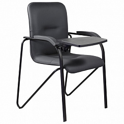 Кресло со столом BRABIX "Samba CF-108 BOX-2", черный каркас, кожзам черный, разобрано, 533217