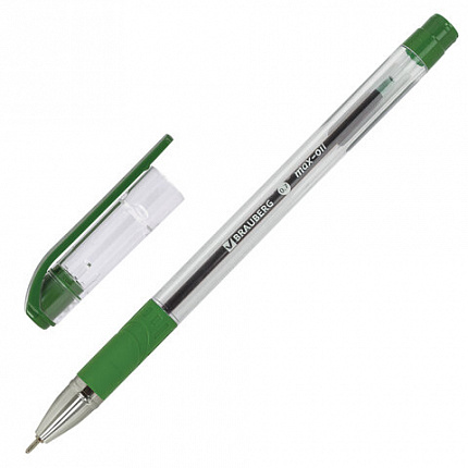 Ручки шариковые масляные BRAUBERG, НАБОР 4 шт., АССОРТИ, "Max-Oil", узел 0,7 мм, линия письма 0,35 мм, 142146