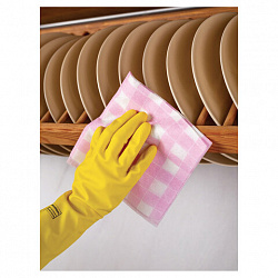 Салфетки универсальные, 35х35 см, КОМПЛЕКТ 5 шт., 50 г/м2, вискоза (спанлейс), PACLAN "Practi"