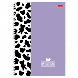 Тетрадь А4 96 л., HATBER, гребень, клетка, матовая ламинация, "Mimimilk" (микс в спайке), 087004, 96Т4лВ1гр