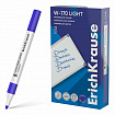Маркер стираемый для белой доски, СИНИЙ, ERICH KRAUSE "W-170 Light", круглый наконечник, 2,5 мм, 63568