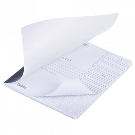 Тетрадь А5 48л. HATBER скоба, клетка, Soft-touch ламинация, SoloMatte_Сапфир, 092727, 48Т5лВ1