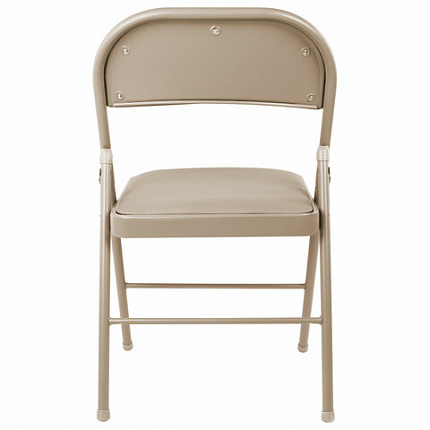Стул складной BRABIX "Golf Plus CF-003 Комфорт", бежевый каркас, кожзам бежевый, 531567
