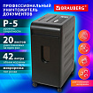 Уничтожитель (шредер) BRAUBERG PROFESSIONAL PS-2042m, CD, "HeavyDuty", 5 уровень секретности, 2х10 мм, 20 листов, корзина 42 литра, 532595