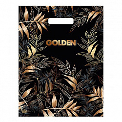 Пакет с вырубной ручкой ПВД, 40х31 см, "Золотой лес", 30 мкм, н00188432