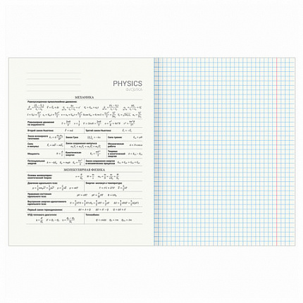 Тетрадь предметная "КЛАССИКА NATURE" 48 л., обложка картон, ФИЗИКА, клетка, BRAUBERG, 404590