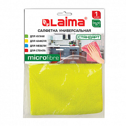 Салфетка из МИКРОФИБРЫ универсальная 30х30 см, ассорти, 280 г/м2, LAIMA, 601244