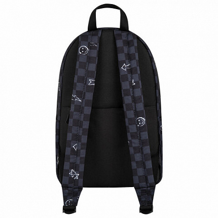 Рюкзак HEIKKI POSITIVE (ХЕЙКИ) универсальный, карман-антивор, "Gray Chess", 42х28х14 см, 273855