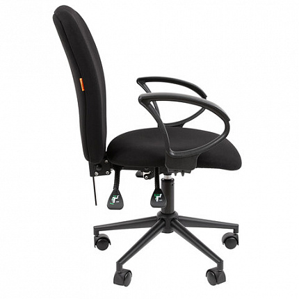 Кресло офисное Chairman CH 9801, пятилучие металл, ткань, черное, 7150934