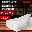 Полотно ВАФЕЛЬНОЕ отбеленное, рулон 0,45х60 м, в пакете, плотность 160 (±10) г/м2, LAIMA, 609576