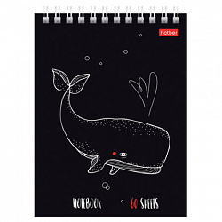 Блокнот МАЛЫЙ ФОРМАТ А6, 60 л., гребень, картон, клетка, HATBER, "Нескучные герои", 088310, 60Б6В1гр