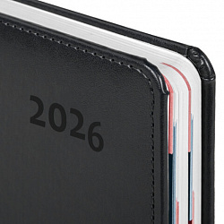 Ежедневник датированный 2026 А5 148х218 мм, GALANT "Ritter", под кожу, черный, 117491