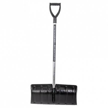 Лопата снеговая 60х30 см, пластиковая, алюминиевый черенок с V-ручкой 130 см, армирующая алюминиевая планка, № 14, №14