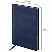 Ежедневник недатированный БОЛЬШОЙ ФОРМАТ 210х297 мм, А4, BRAUBERG Iguana, 160л, синий, 114451