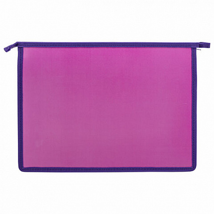 Папка для тетрадей ЮНЛАНДИЯ А4, 1 отделение, пластик, на молнии, "Candy friends", 272139