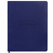 Дневник 1-11 класс 48 л., кожзам (гибкая), термотиснение, BRAUBERG "LATTE", темно-синий, 105442