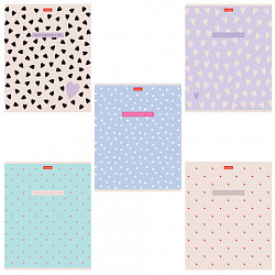 Тетрадь А5 48 л., HATBER, скоба, клетка, обложка картон, тиснение, LOVE IS... (микс в спайке), 093099, 48Т5тВ1