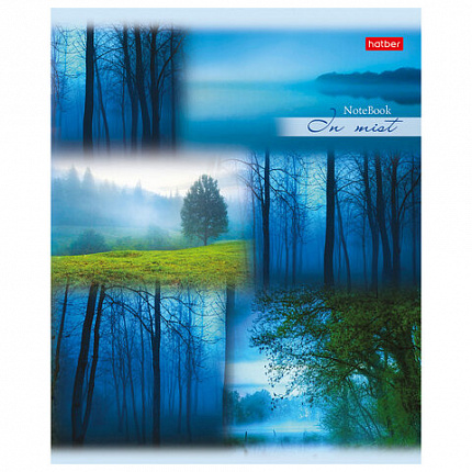 Тетрадь А5, 80 л., HATBER, скоба, линия, обложка картон, "ПРОБУЖДЕНИЕ ПРИРОДЫ" (микс), 046931, 80Т5В2