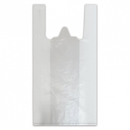 Пакеты "майка", КОМПЛЕКТ 100 шт., 38+18х68 см, ПНД, 18 мкм