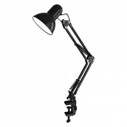 Настольная лампа-светильник SONNEN TL-006, струбцина, 40 Вт, Е27, черный, высота 50 см, 237648