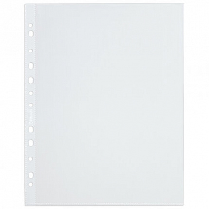 Папки-файлы перфорированные А4 BRAUBERG "EXTRA 900", КОМПЛЕКТ 50 шт., матовые, ПЛОТНЫЕ, 90 мкм, 229669