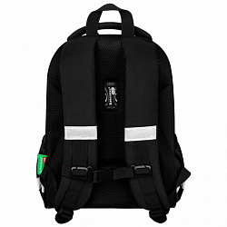 Ранец BRAUBERG KIDS START, 1 отделение, 2 кармана, "Темная машина", 35х26х13 см, 273151