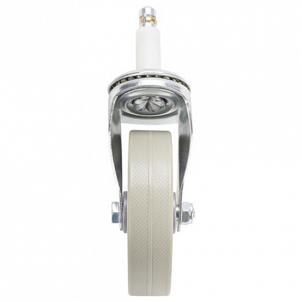 Колеса для уборочной тележки с штоком без резьбы, диаметр 99 мм, КОМПЛЕКТ 4 штуки, BRABIX, 605381